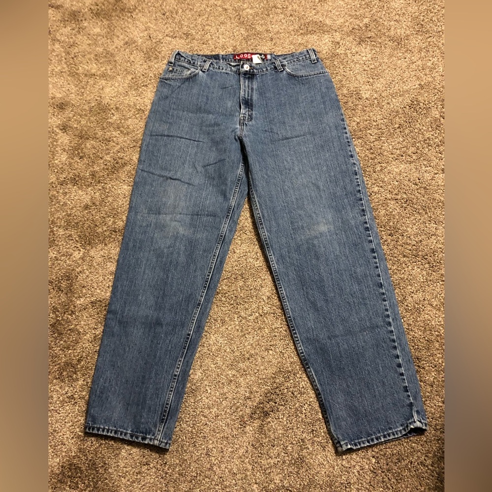 Mens 36x32 Vintage 90s Levi’s Loose Silver Tab Denim Jeans Blue Made In USA